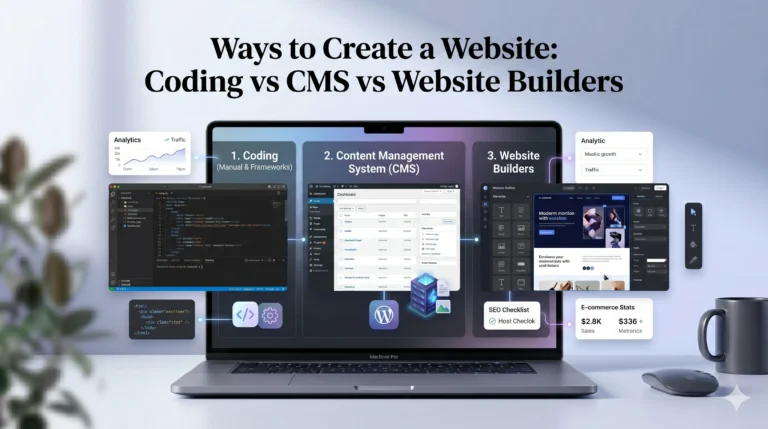 Ways to Create a Website: Coding vs CMS vs Website Builders