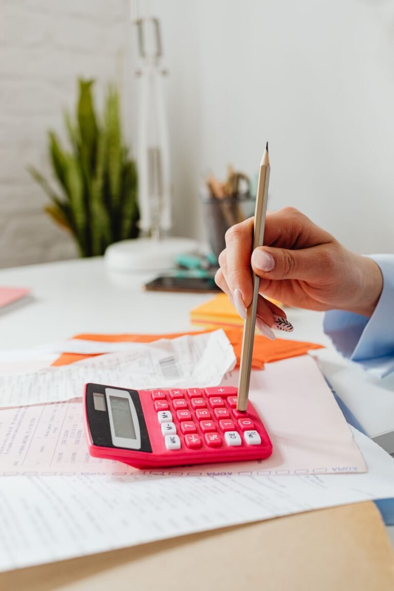 Business invoicing and billing documents with calculator for Xero automated invoicing